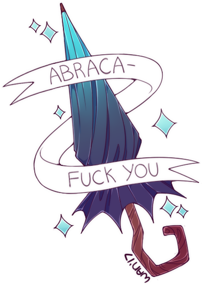 Umbra Staff Tattoo Design - Adventure Zone Abraca Fuck You (441x594)