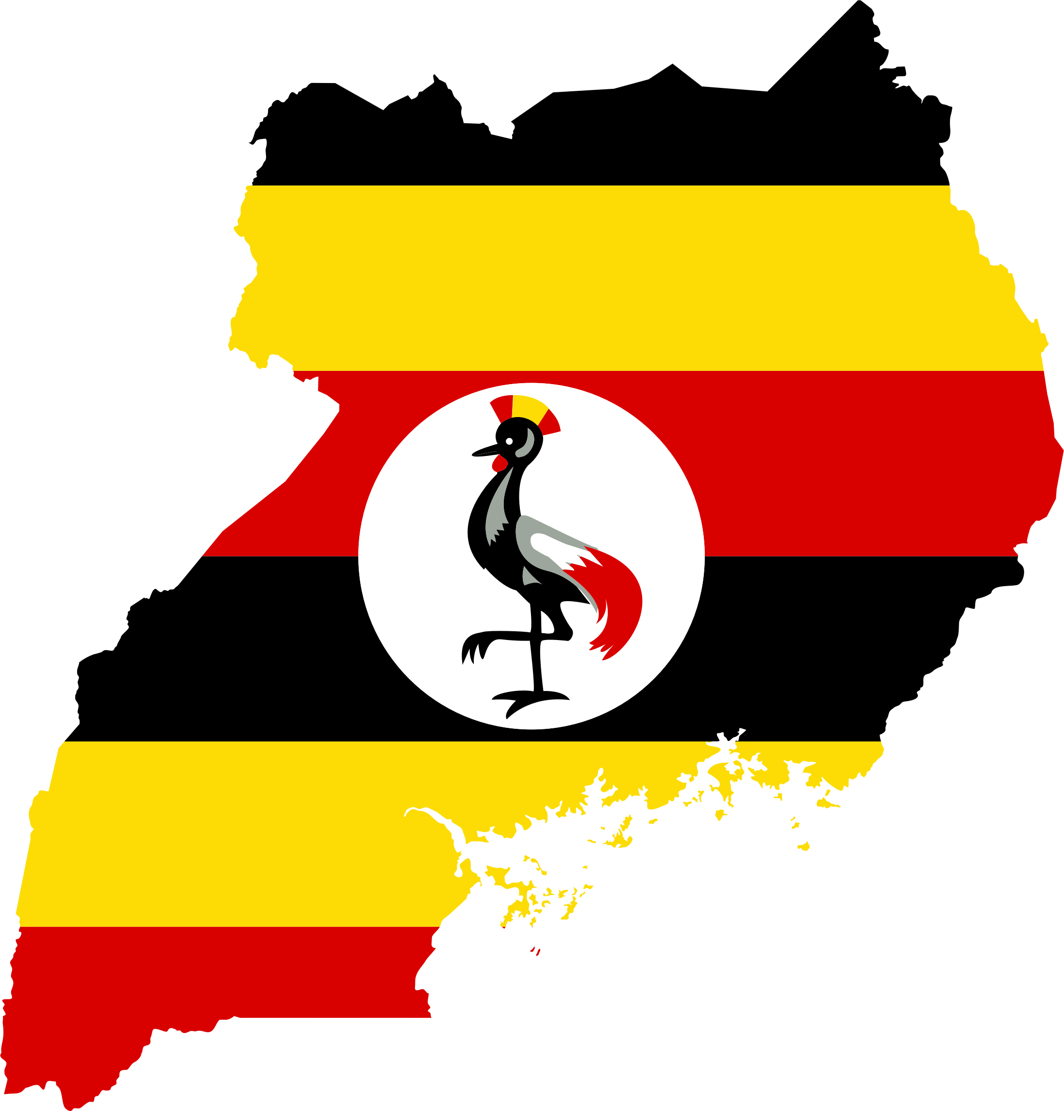 Welcome To Care International In Uganda - Uganda Flag Map (2192x2288)