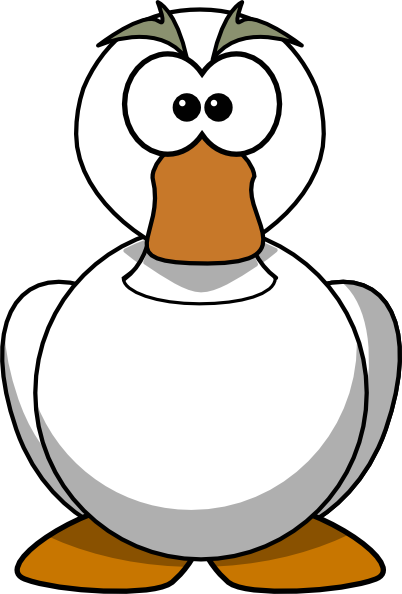 Goose Cartoon Free Cliparts That You Can Download To - Cartoon Duck Big Eyes (402x594)