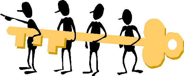 Team Work Clipart Icon - Screen Beans With Key (594x248)