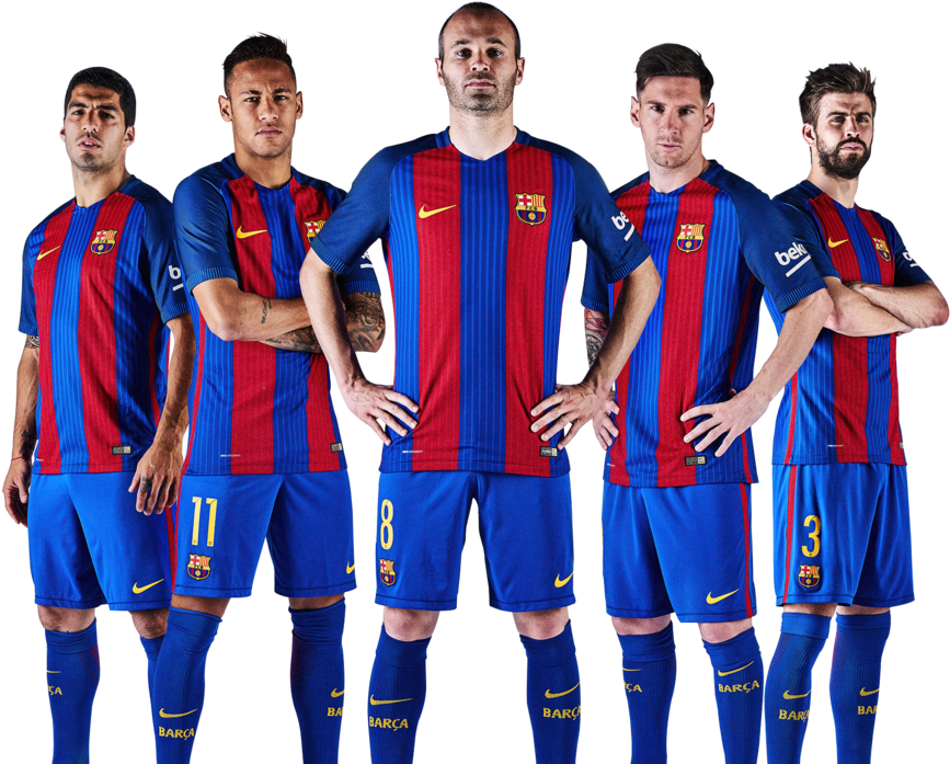 Barcelona Team 2018 Png Clip Art - Barcelona Fc 2016 17 (1057x756)