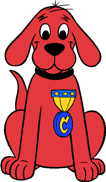 Characters Welcome Door Decor - Clifford The Big Red Dog Clipart (369x605)