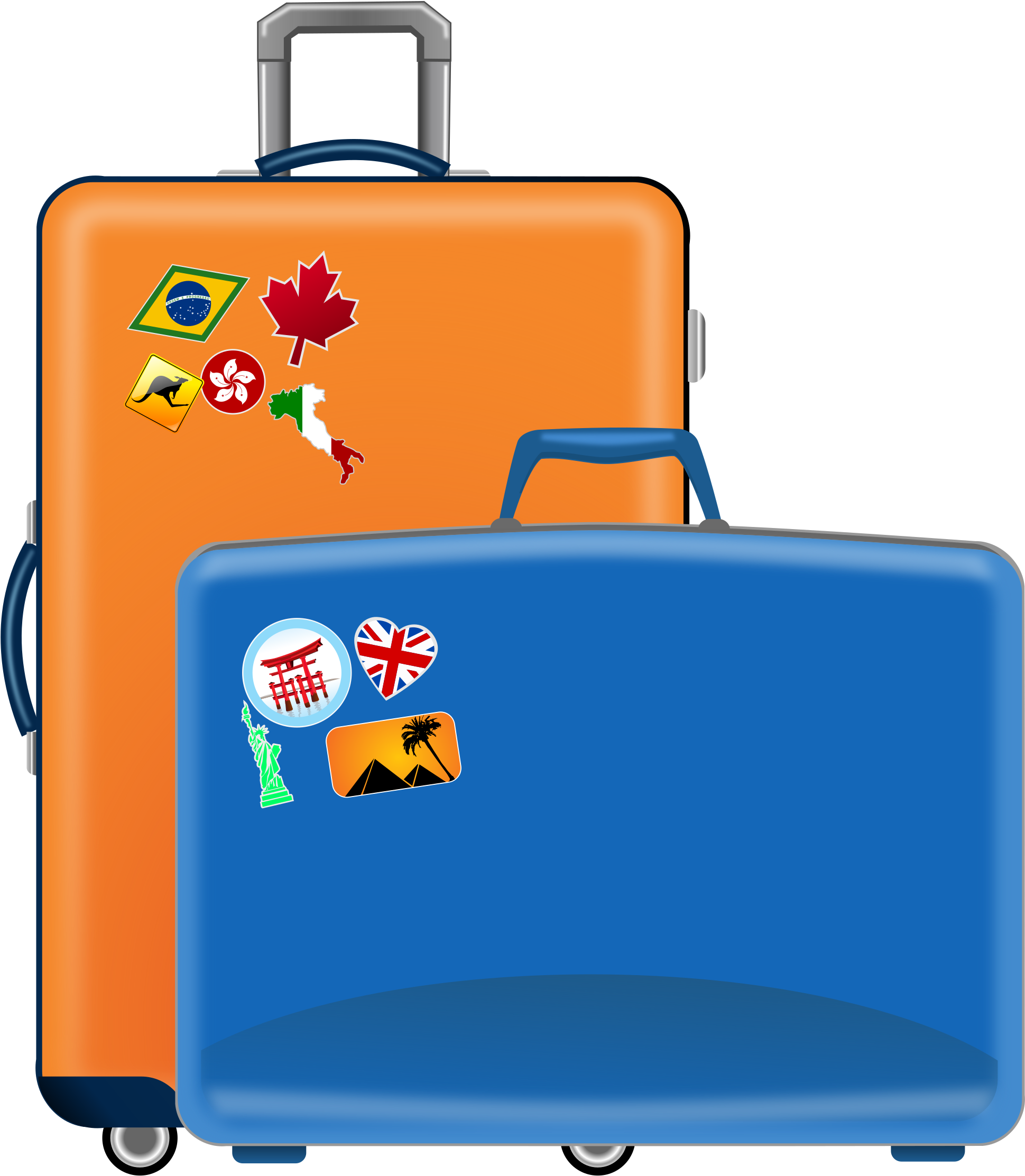 Suitcases Clipart (2115x2400)