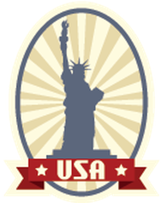 Travel Labels Or Badges - Statue Of Liberty (422x399)