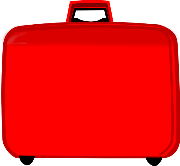 Suitcase Clip Art The Cliparts Cliparting - Red Suitcase Clipart (600x553)