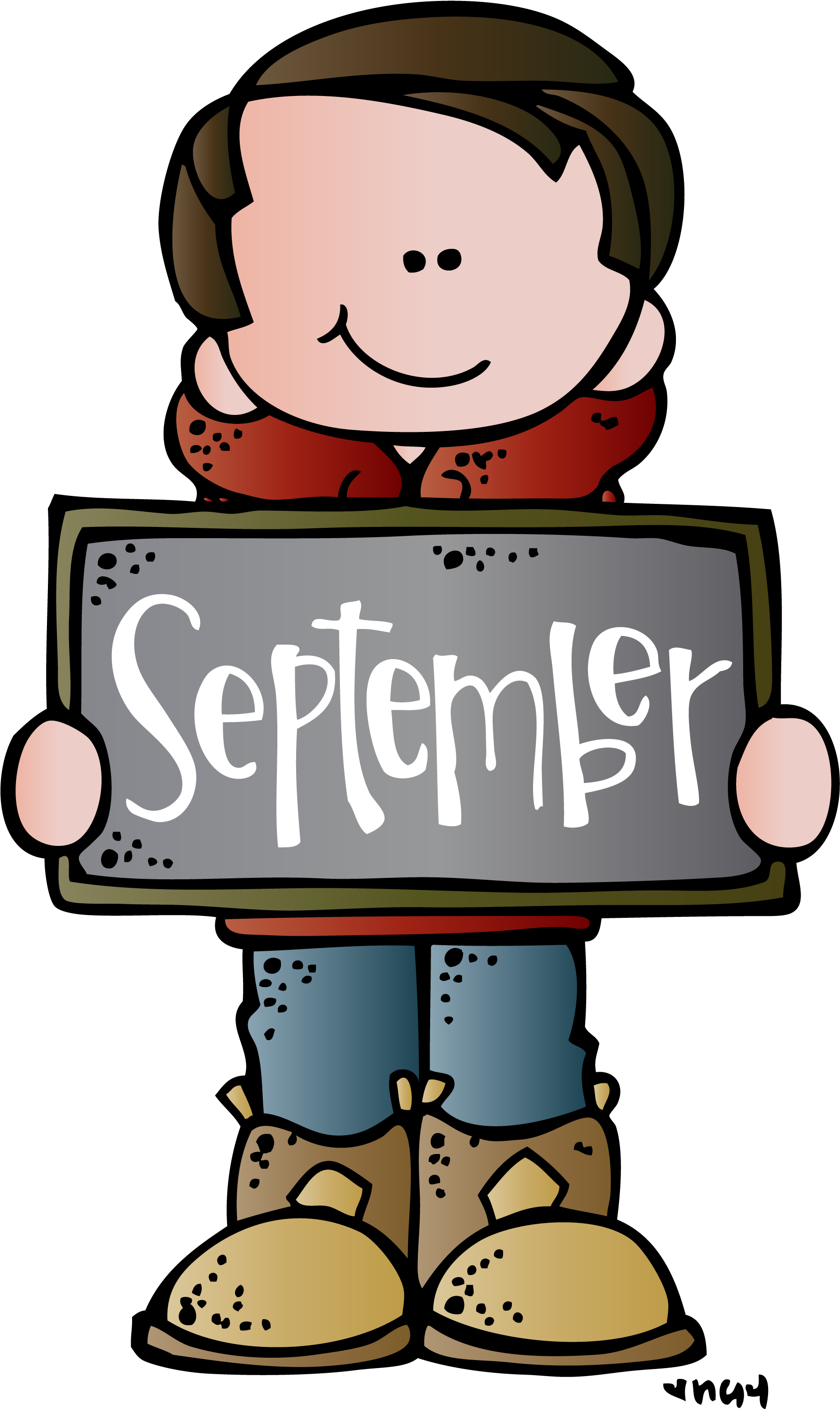 Sep Kidlette - Melonheadz Calendar Clipart (1842x2999)