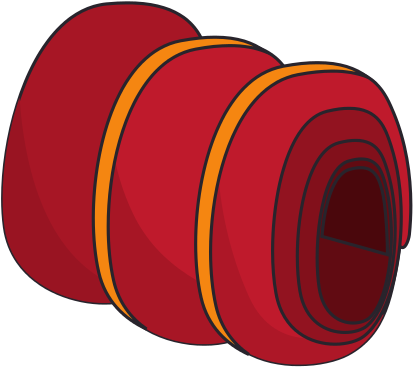 Red Sleeping Bag Travel Camping Icon - Sleeping Bag Transparent Clipart (550x550)