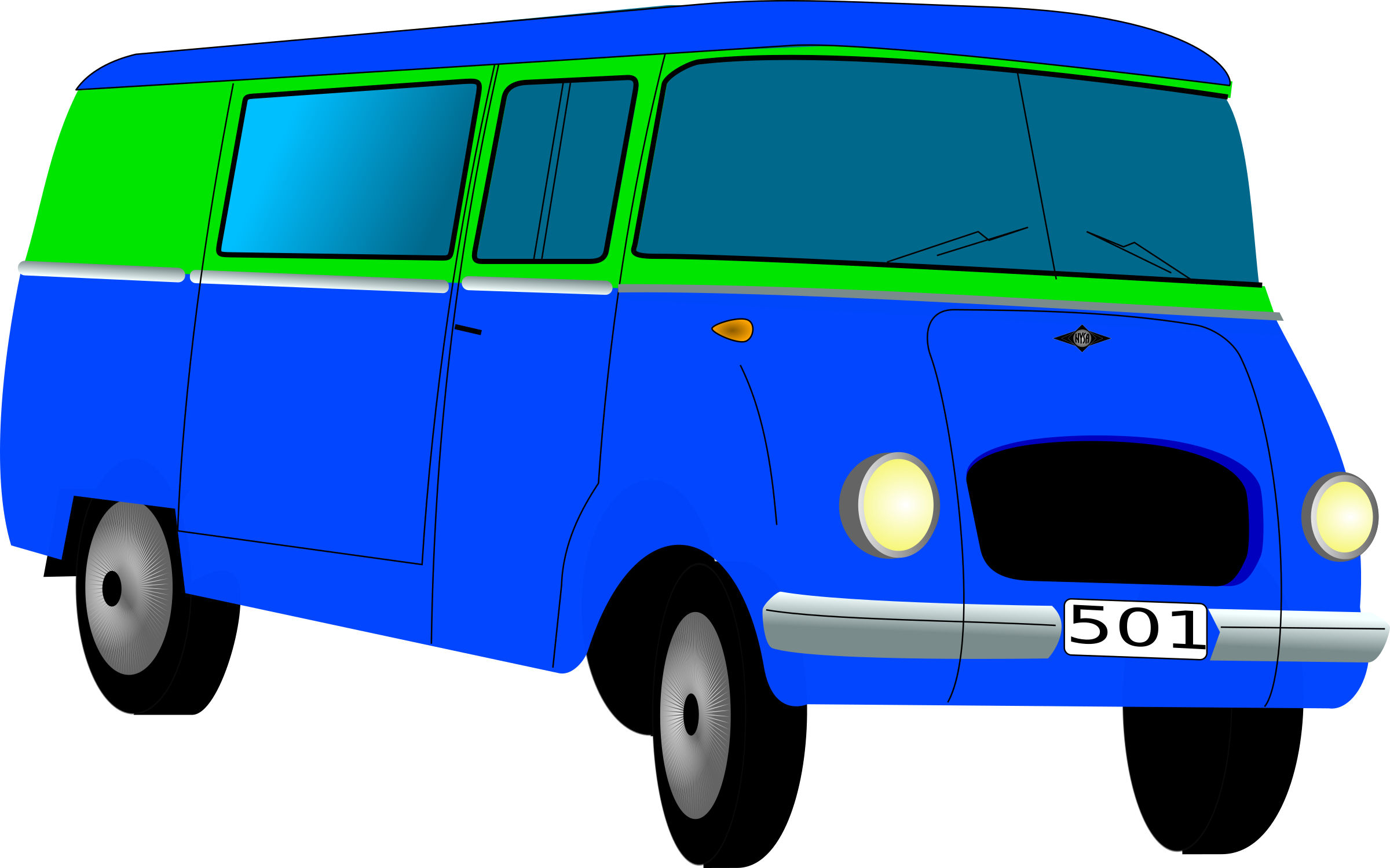 Clipart Nysa 501 Towos - Clip Art Mini Bus (2400x1499)