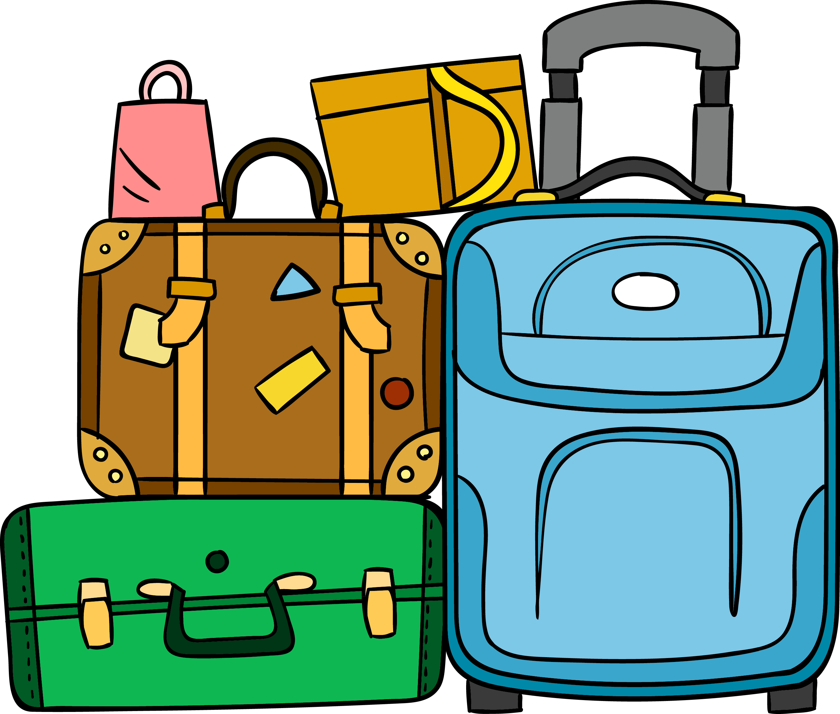 Suitcase Baggage Travel - Luggage Cartoon (2840x2413)