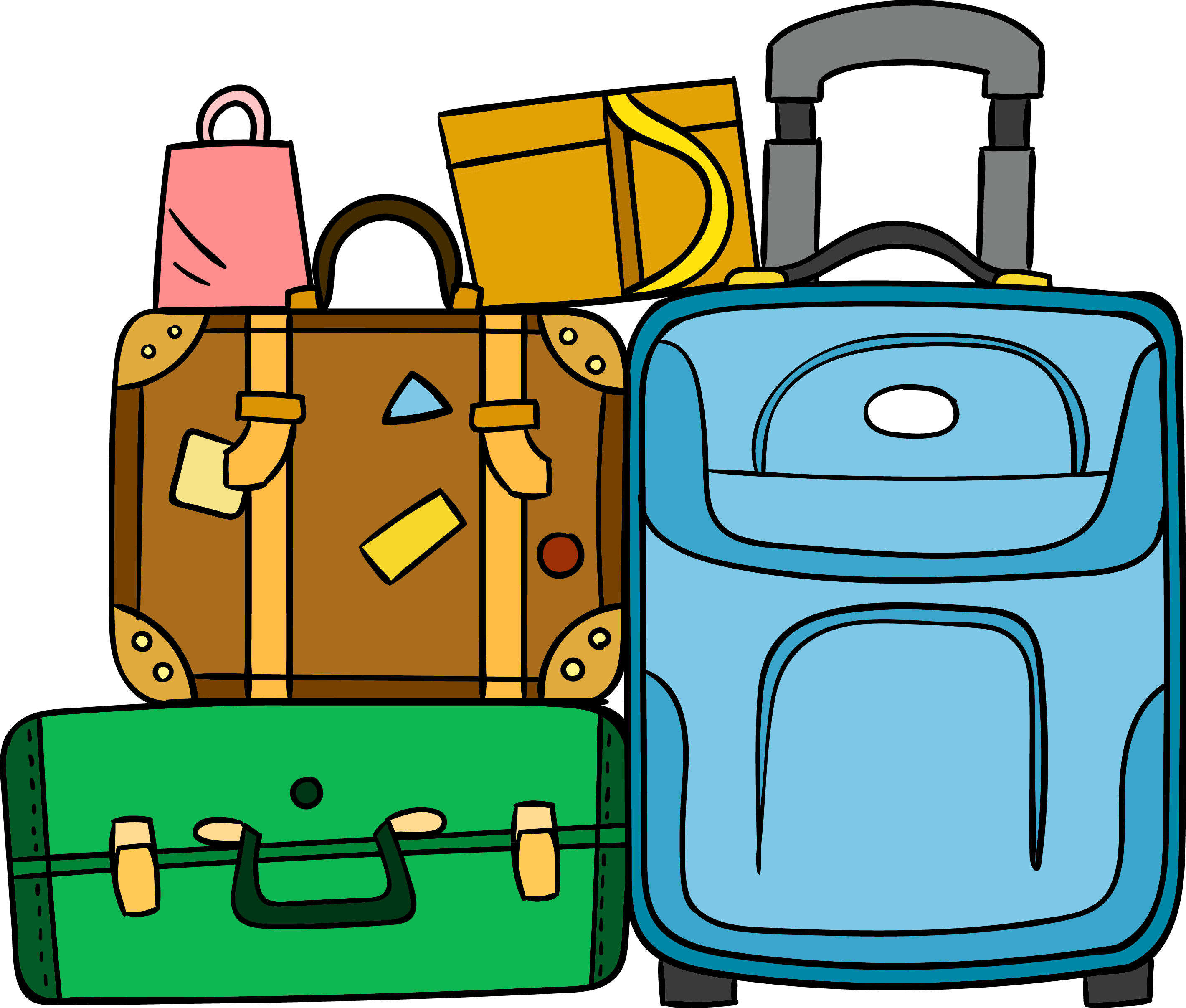 travelling bags cartoon