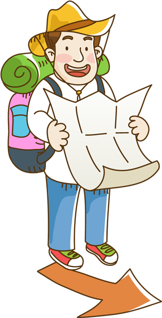 Travel Cartoon Man Child Illustration - Travel Cartoon Man Child Illustration (708x734)