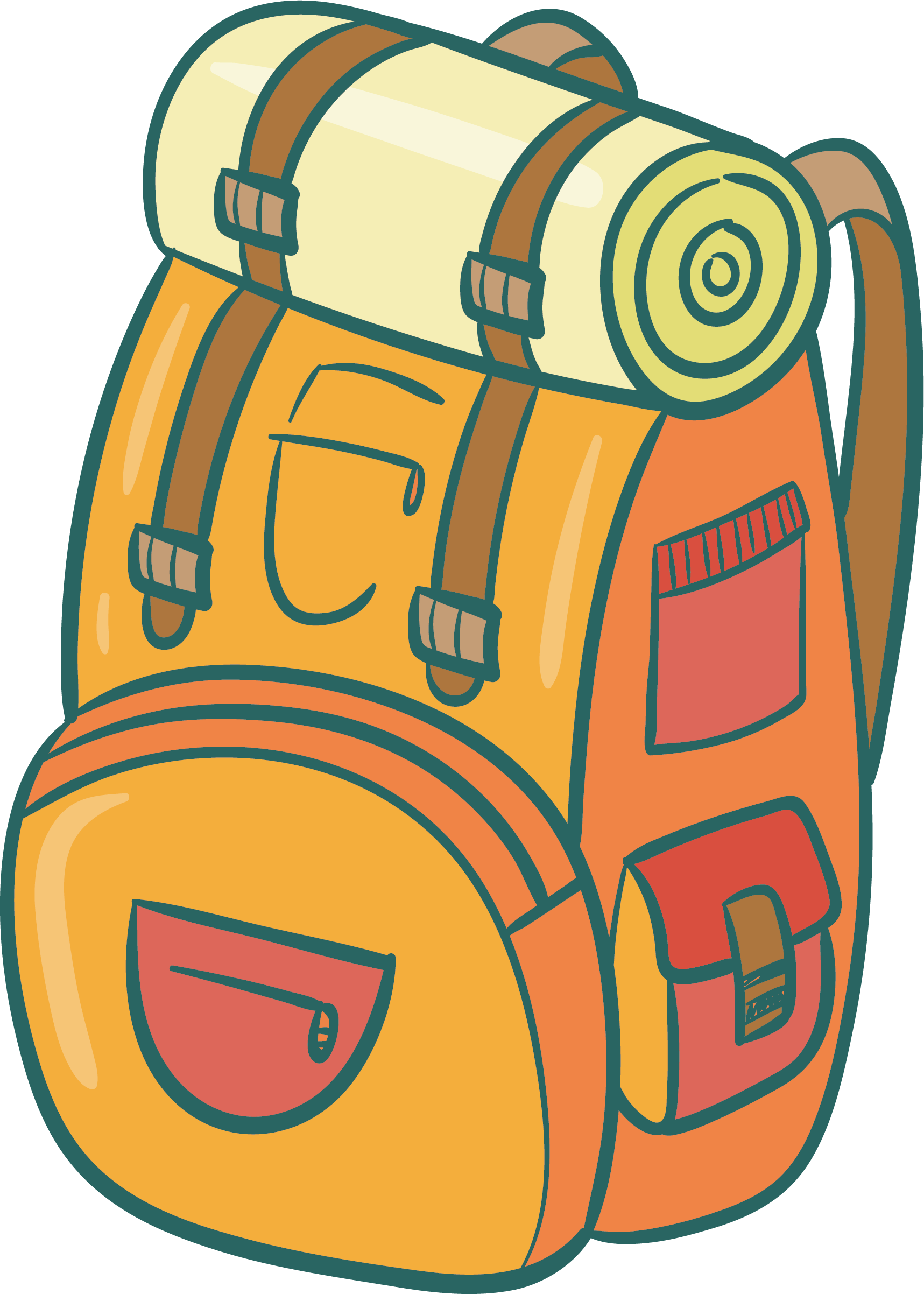 Travel Backpack Bag Clip Art - Backpack (1717x2404)