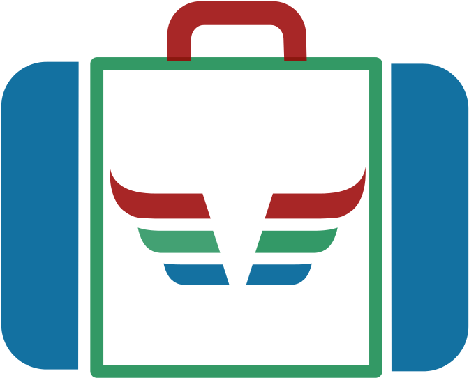 Suitcase Icon Blue Green Red Dynamic V171 - Icon (1000x750)