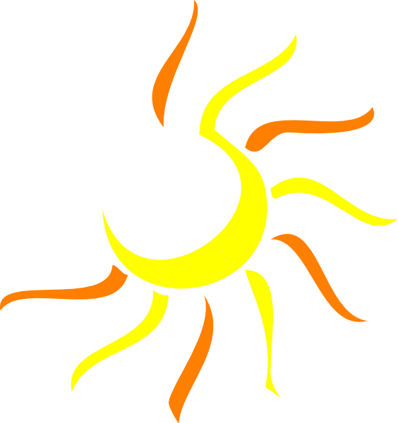 Half Sun Clip Art - Half Sun (564x600)