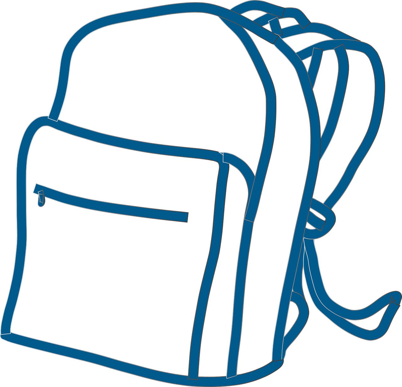 Backpack - Clipart - Transparent Background Backpack Clipart (1280x1231)