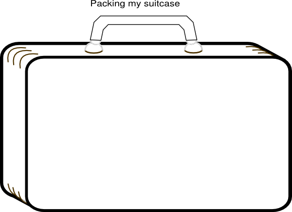 Suitcase Clipart Template - Briefcase (600x436)
