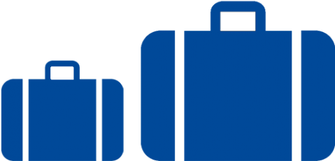 One Small And One Big Bag - Small And Big Bag Clipart (500x240)