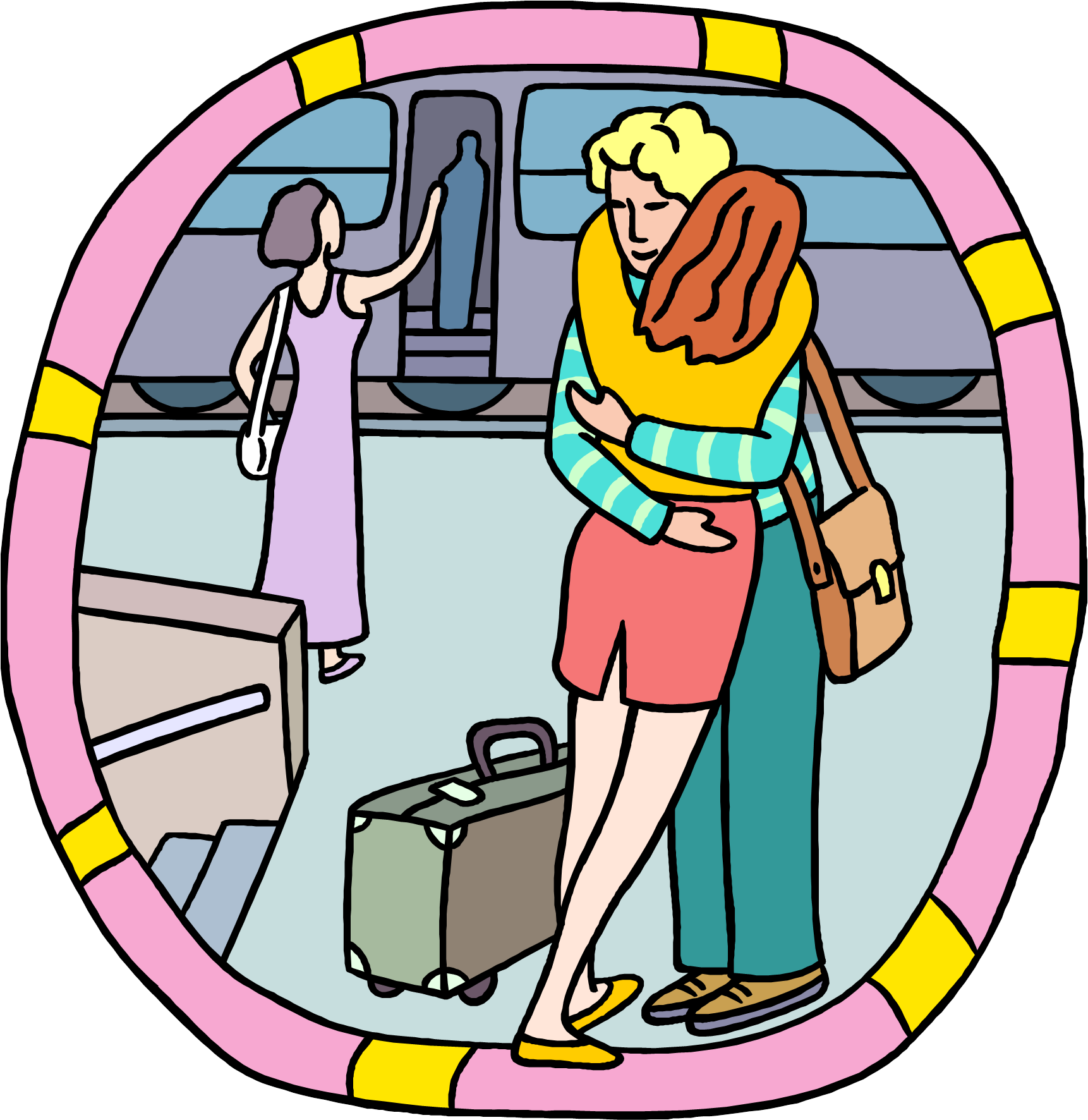 Travel - Saying Goodbye Clipart (1730x1799)