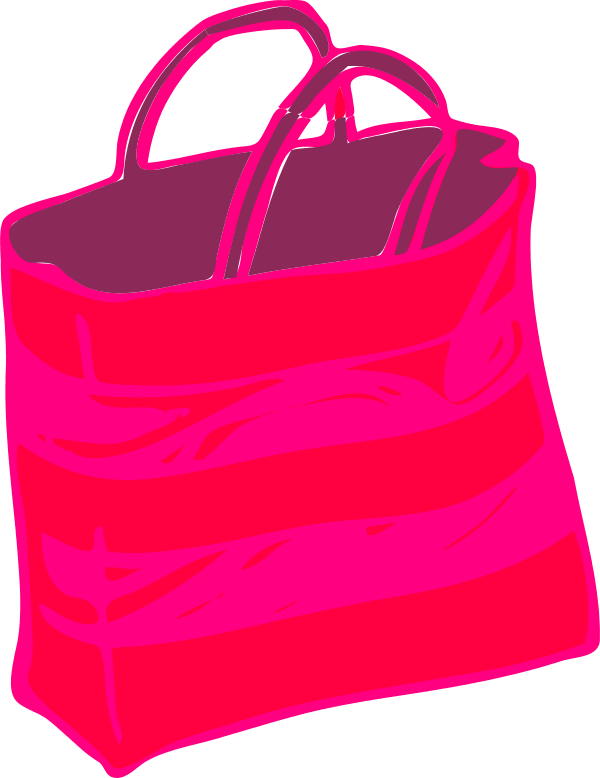Shopping Bags Pink Shopping Bag Clipart Clipart - Bag Clipart Transparent Background (600x778)
