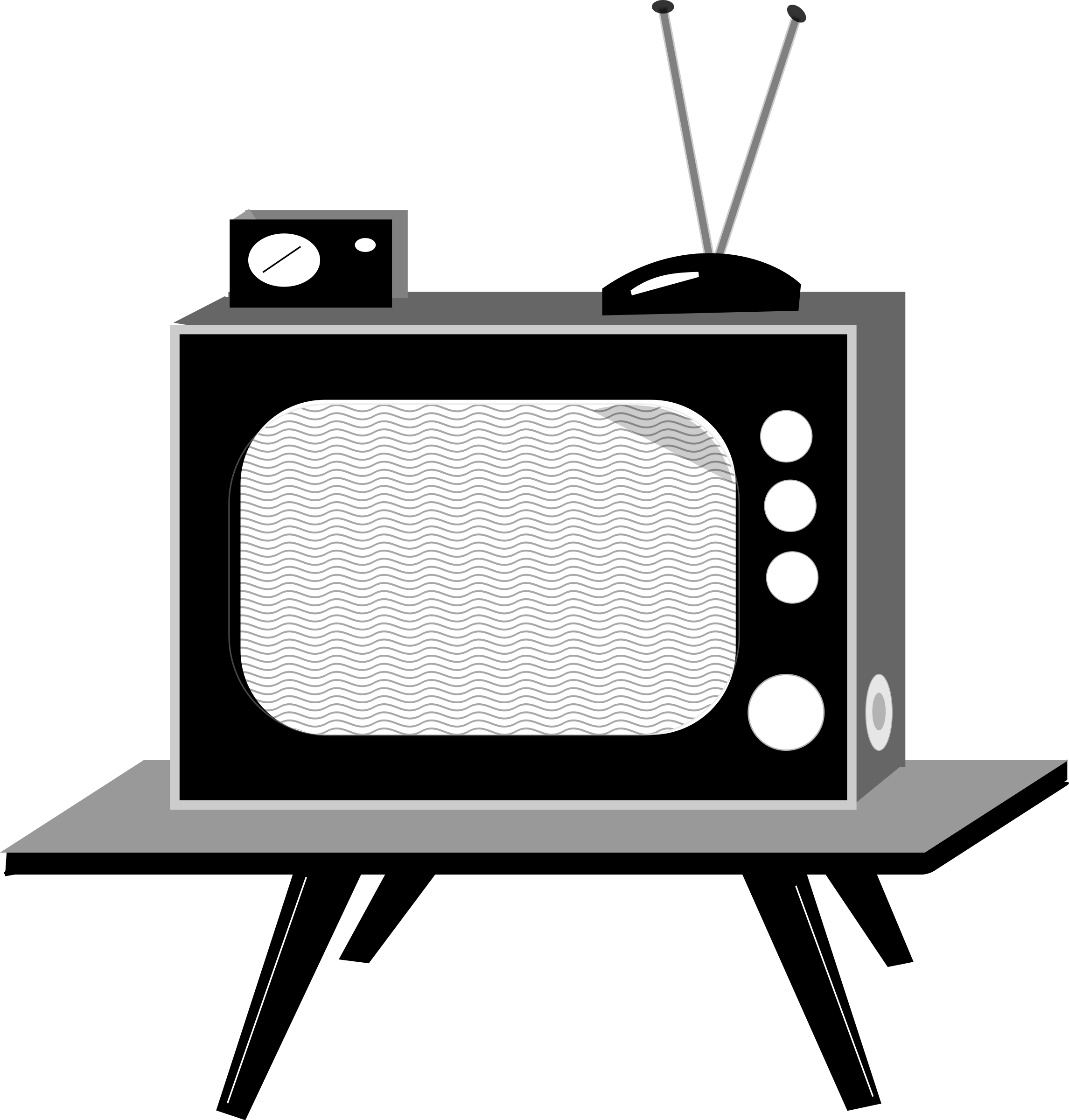 Vintage - Tv Anos 60 Png (2291x2400)