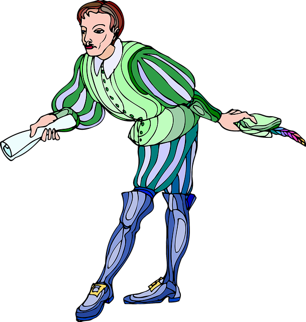Did You Know That April Is Shakespeare's Birthday Month - Shakespeare Characters Courier (colour) (609x640)