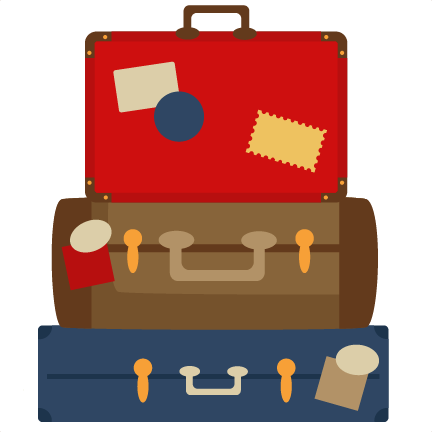 Suitcase Clipart Png - Stacked Suitcase Clip Art (432x432)