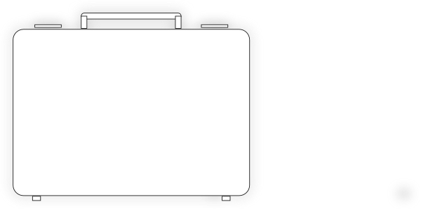 Briefcase Cliparts - White Suitcase Icon Png (600x298)