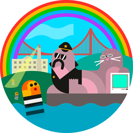 San Francisco Montage - Illustration (560x560)