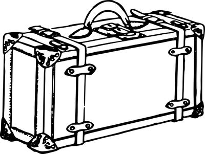 Vintage Fashion Suitcase Vector Free Png Image - Suitcase Old Fashioned Clipart (400x301)