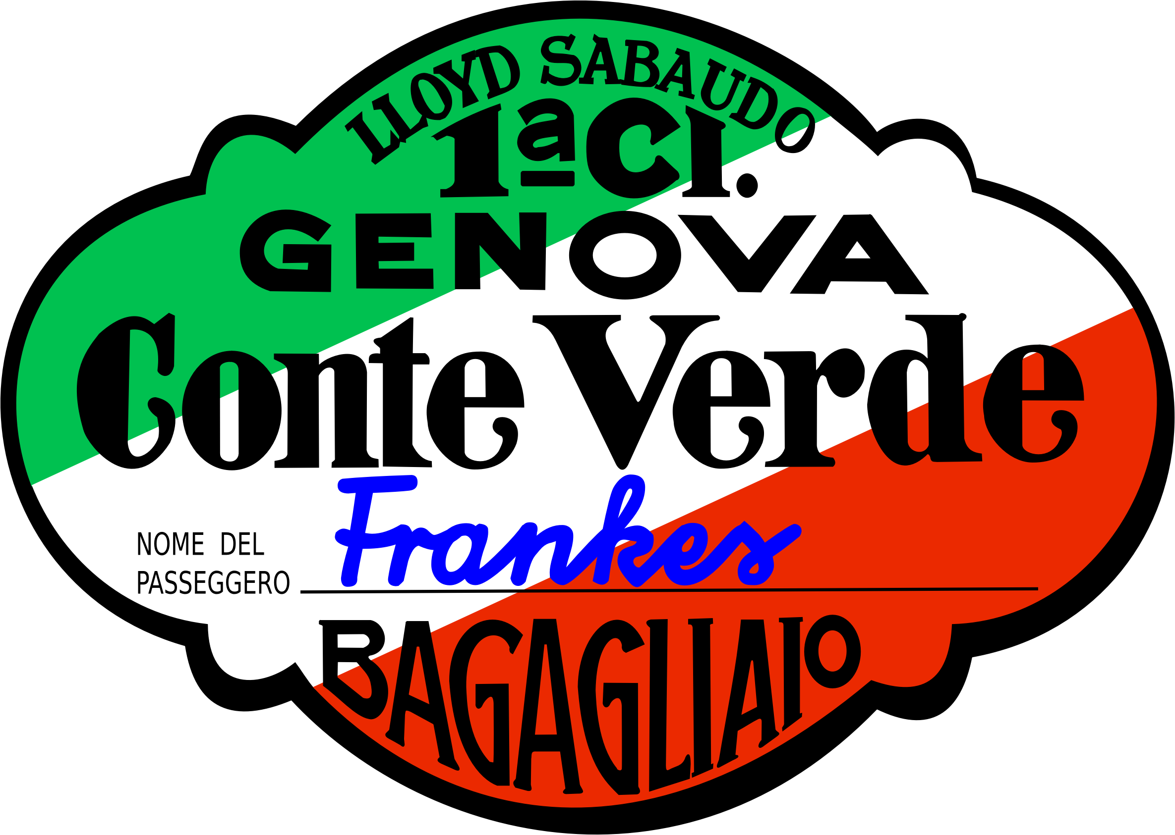 This Free Icons Png Design Of Lloyd Suitcase Sticker - Genoa / Genova Italy Mug (2370x1686)