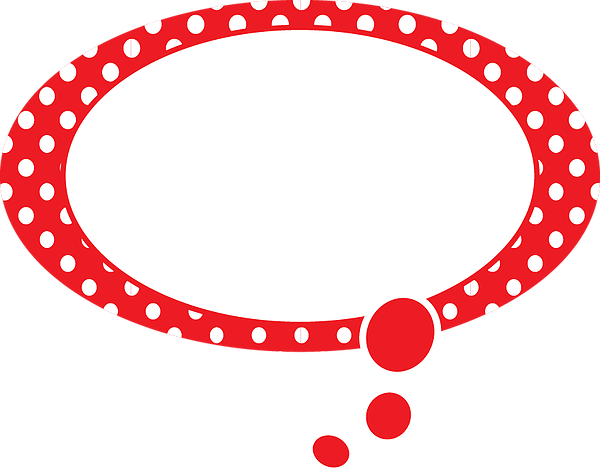 Free Polka Dot Speech Bubble Clip Art - Marcos Redondos Azul Png (600x473)
