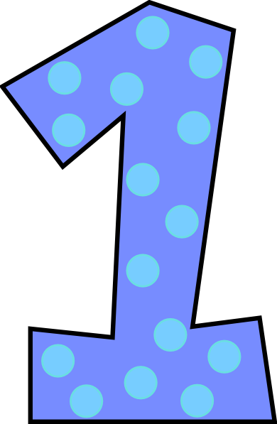 Clip Art 1 Dotty One Clip Art At Clker Vector Clip - Number 1 Clipart (390x597)