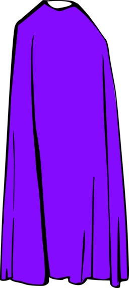 Queen Clipart Cape - Purple Queen Cape Clip Art (256x573)