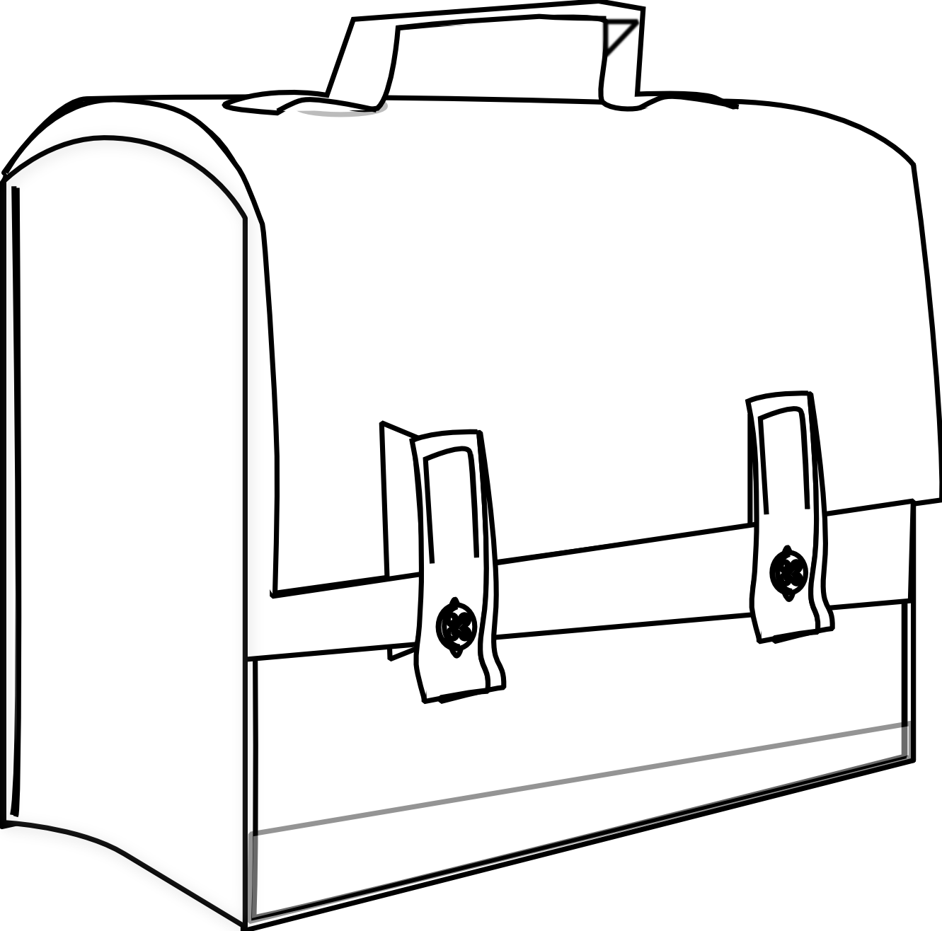 Suitcase Black White Line, Ing Book, Ing - Coloring Book (1331x1316)