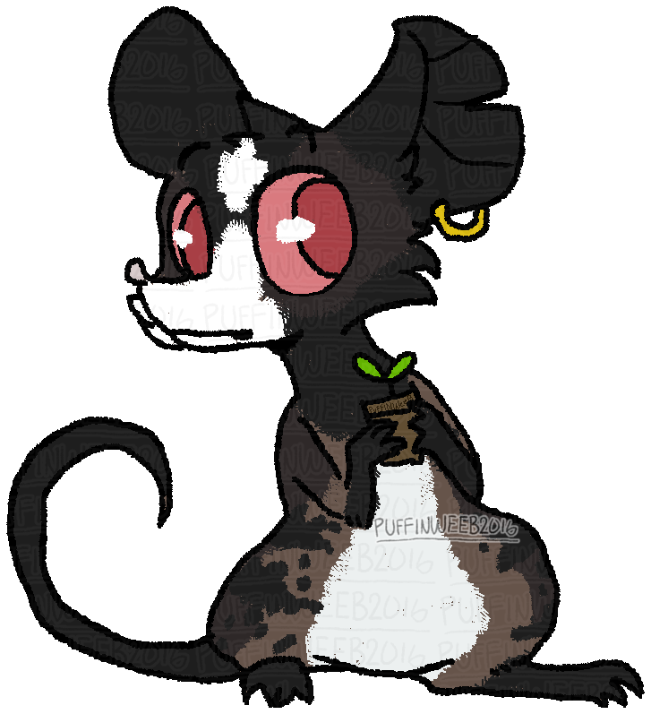Rat Chibi By Puffinweeb - Cartoon (825x825)
