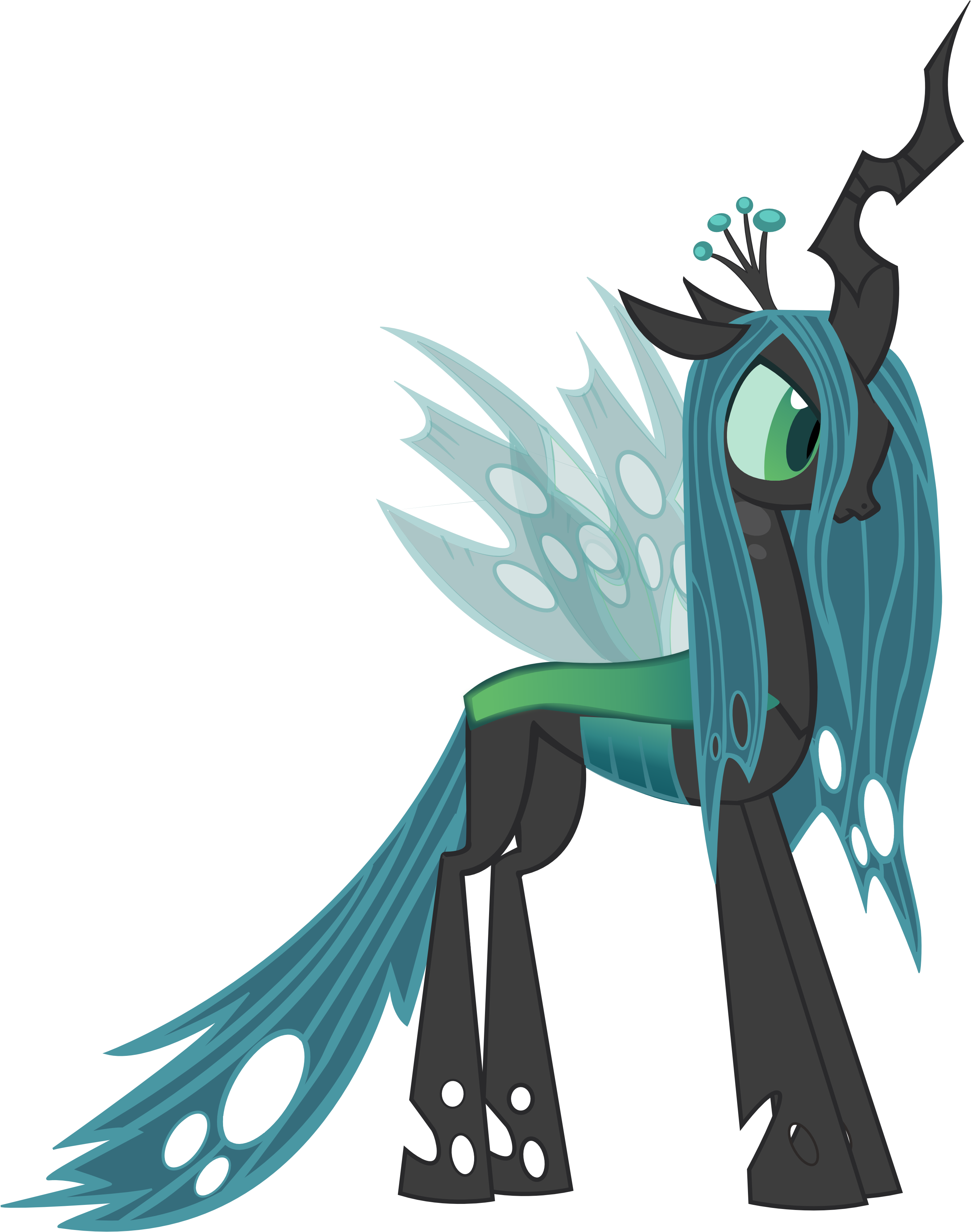 Queen Chrysalis Clipart - Chrysalis Mlp Vector (3696x3696)