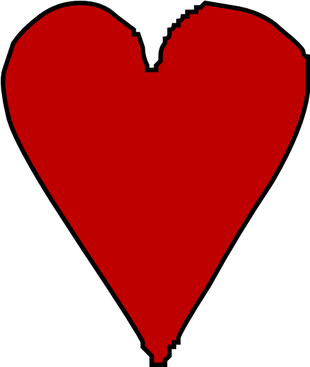 Queen Of Hearts Clip Art At Clker - Heart (600x531)