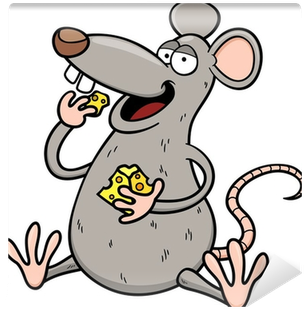 Vector Illustration Of Cartoon Rat Wall Mural • Pixers® - Illustration (400x400)