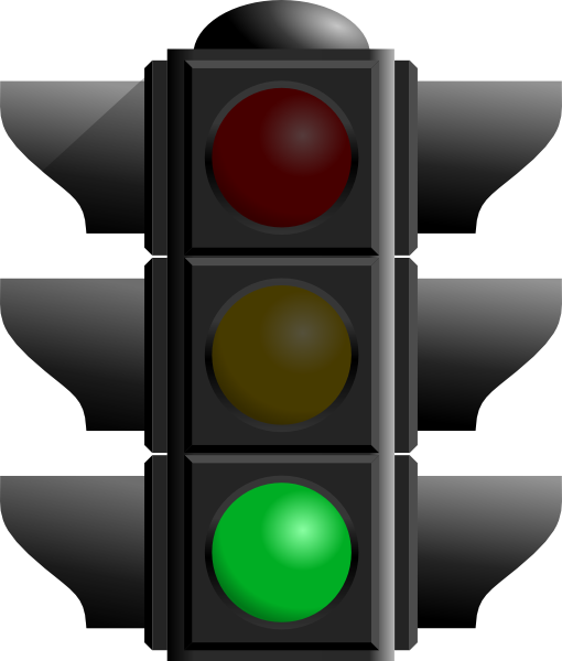 Free Vector Traffic Light - Traffic Light On Green (510x600)