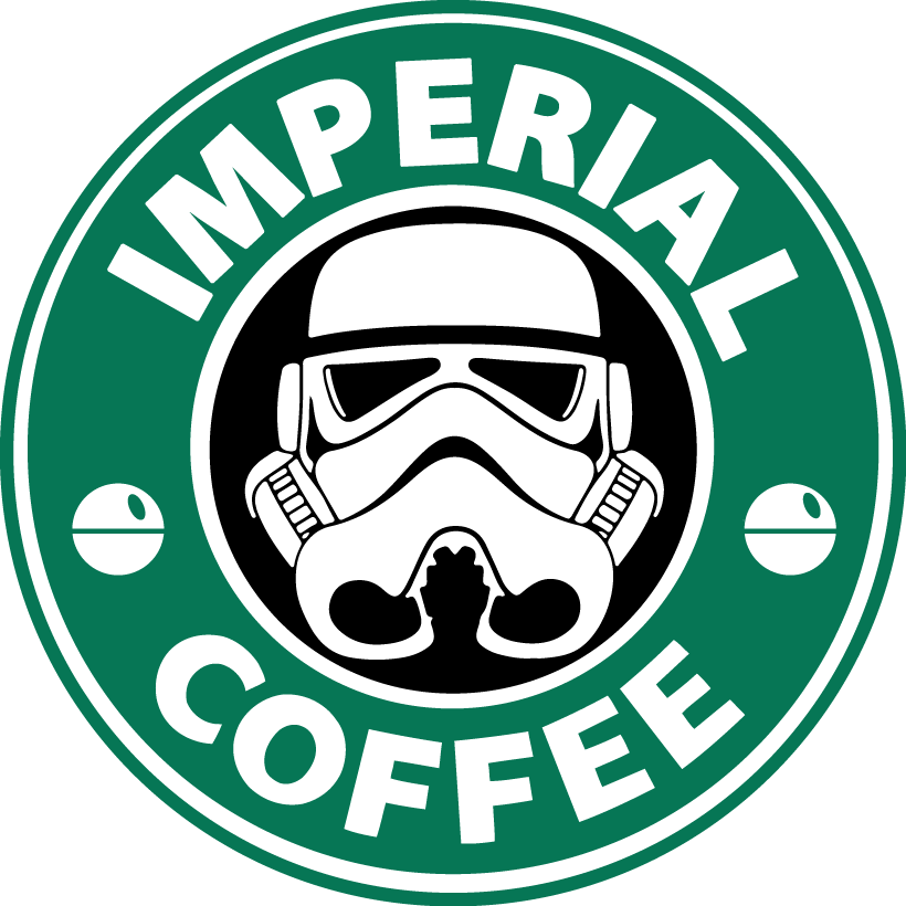 Imperial Coffee Star Wars Stormtrooper Starbucks Vinyl - Star Wars Coffee Png (820x820)