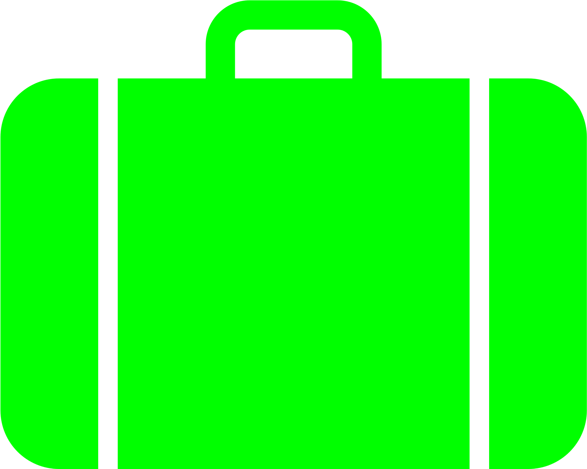 Suitcase Icon Green - Green Suitcase Icon (2000x2000)