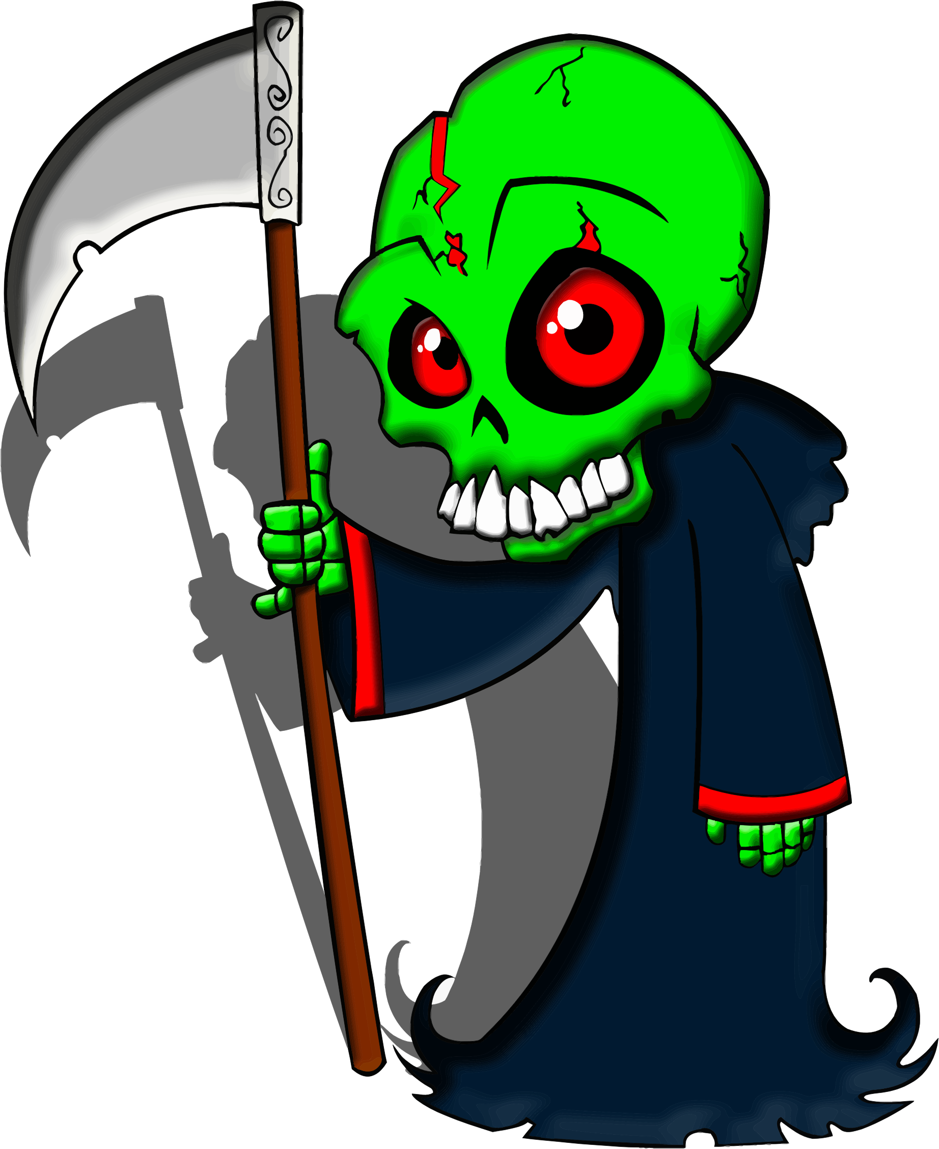 Grim Cliparts - Cartoon Grim Reaper (1046x1280)