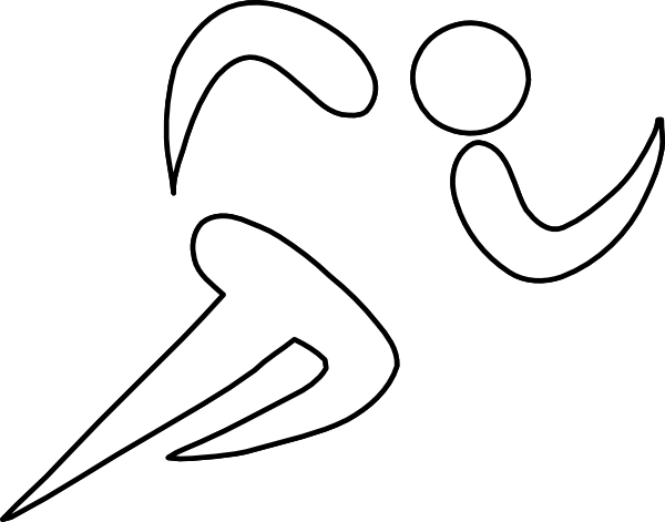 Triathlon Athlete Sport Track And Field Athletics Clip - Athlete Png White (600x471)