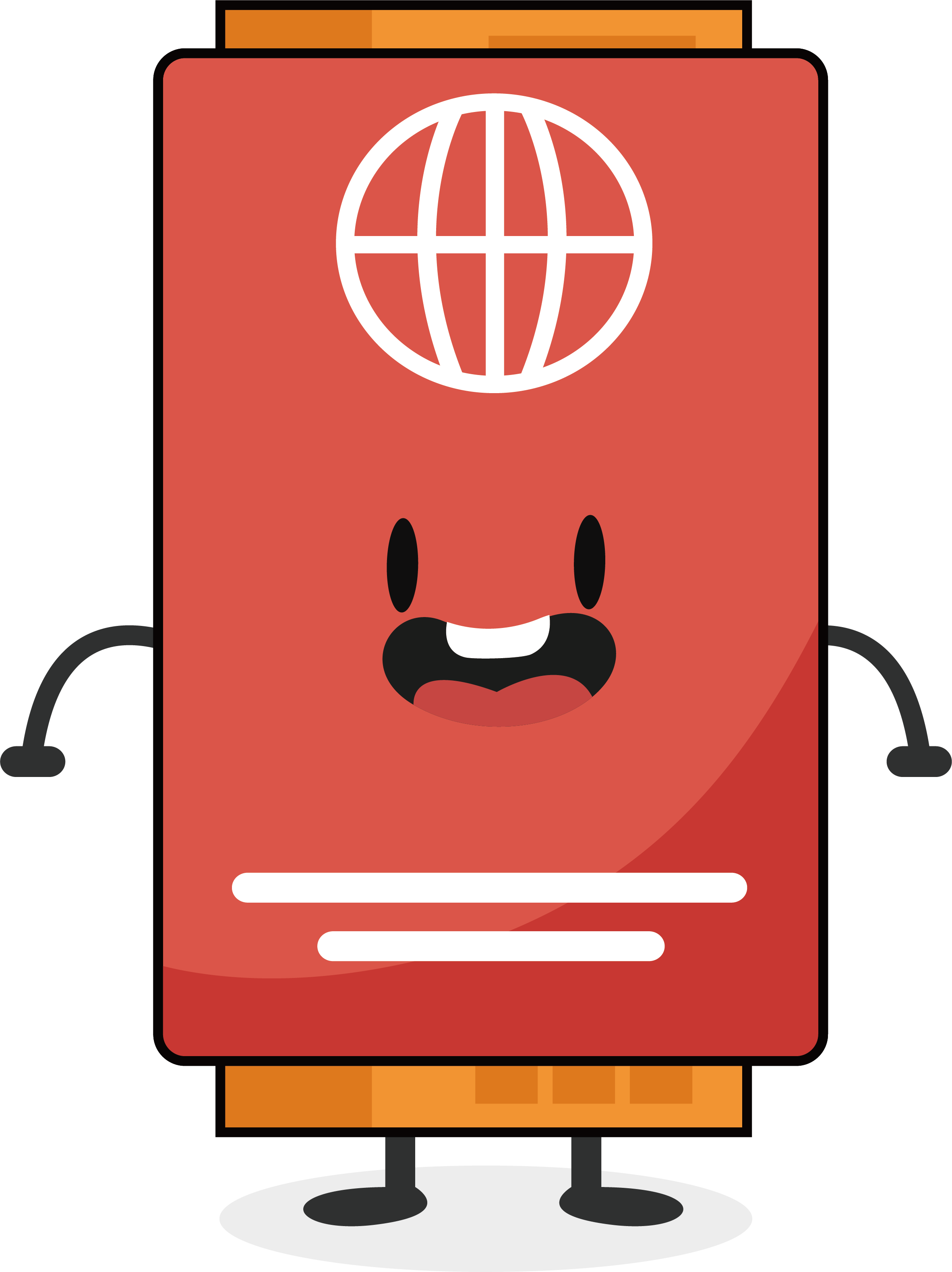 Red Cartoon Passport Ticket - Red Cartoon Passport Ticket (2364x3158)