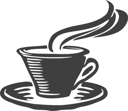 Hot Coffee Cup Symbol Clip Art Free Vector Download,hot - Coffee Mug - Tote Bags (450x391)