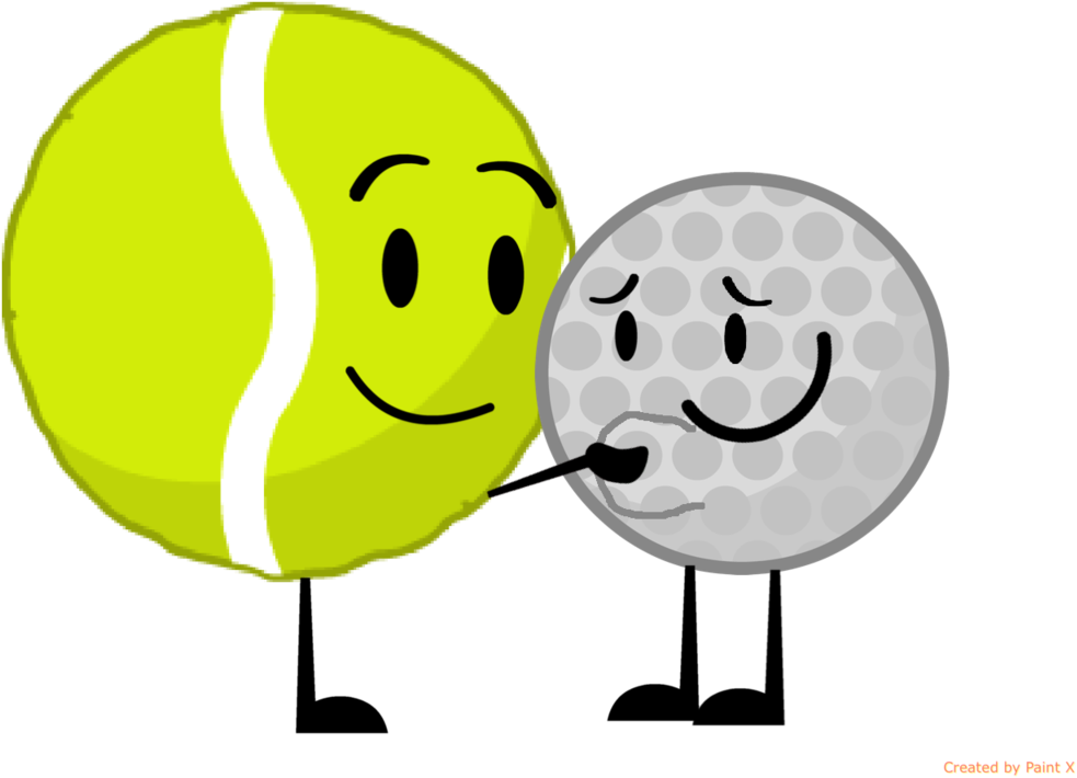 Tennis Ball Ruping Golf Ball's Stomach By Thedrksiren - Tennis Ball And Golf Ball Bfdi (1024x819)