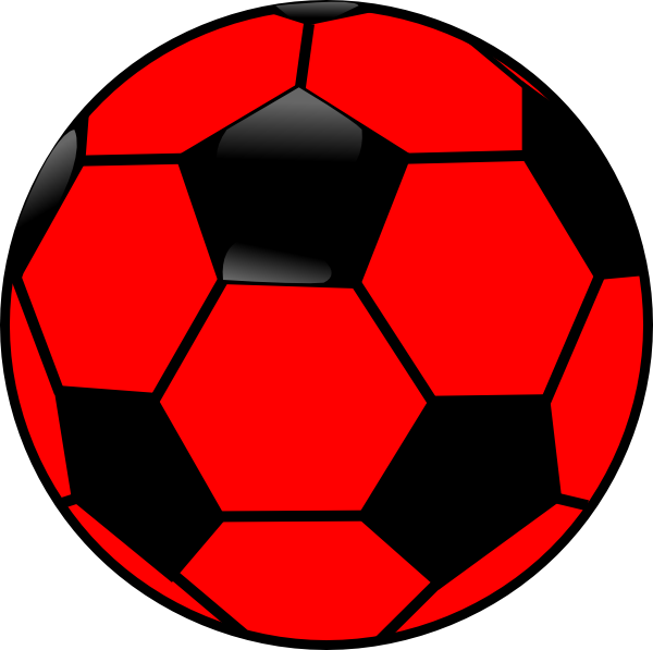Ball Clipart Red - Pelota De Futbol Dibujo (600x597)