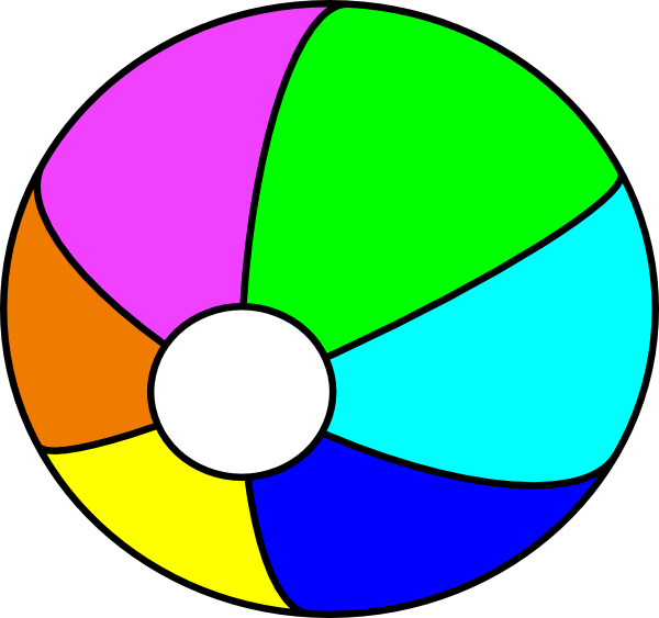 Ball Clipart Animated - Beach Ball Clipart (600x563)