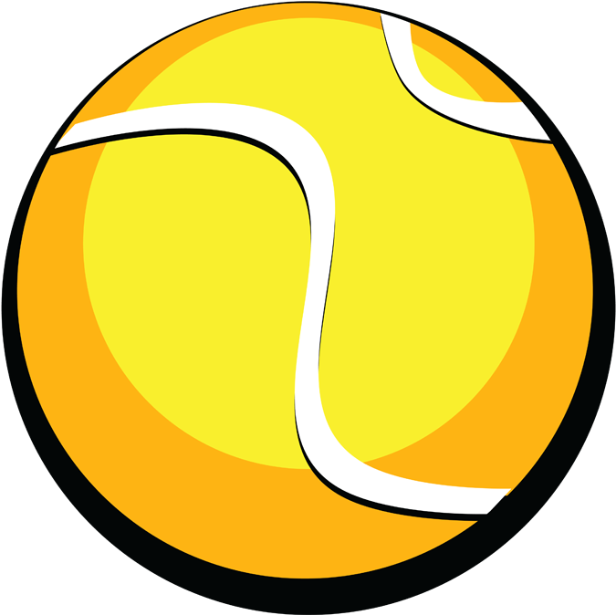 Tennis Ball Clipart Black And White - Tennis Ball (716x675)