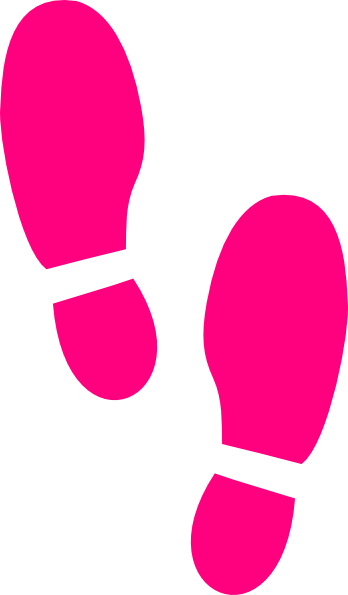 Running Shoe Print Clipart - Clip Art Foot Prints (348x595)